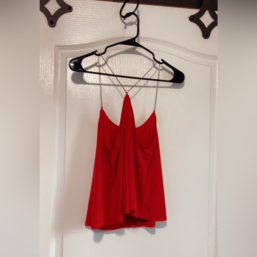 Chic Red Camisole Top - Picture 3 of 4